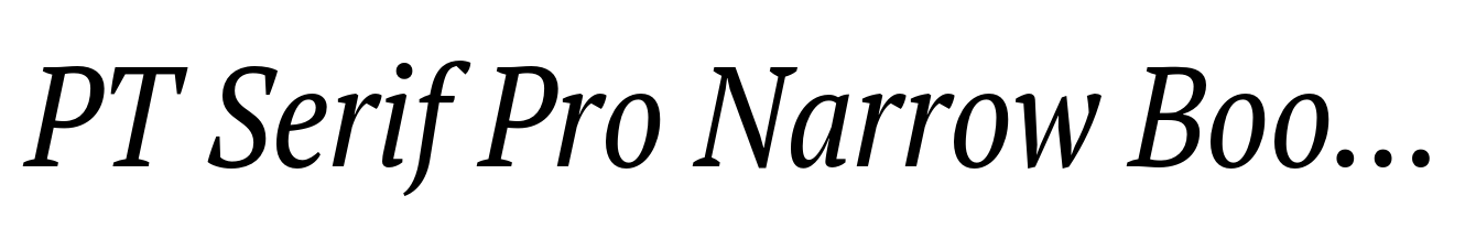 PT Serif Pro Narrow Book Italic